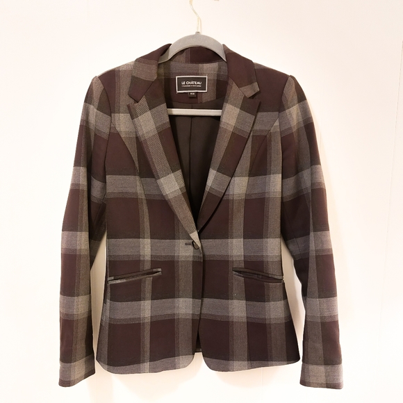 ■ Dark plaid blazer ■ - Picture 1 of 4
